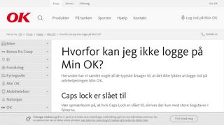 
                            10. Hvorfor kan jeg ikke logge på Min OK? - OK