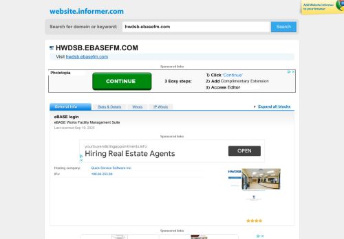 
                            7. hwdsb.ebasefm.com at WI. eBase login - Website Informer