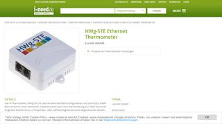 
                            13. HWg-STE Ethernet Thermometer Lucom GmbH - i-need.de