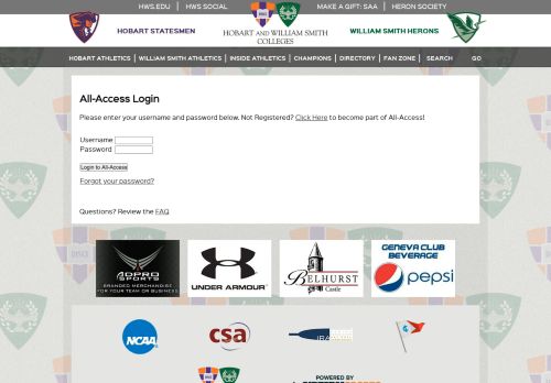 
                            9. HWS All-Access Login - Hobart and William Smith Athletics