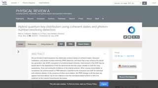 
                            13. Hybrid quantum key distribution using coherent states and photon ...