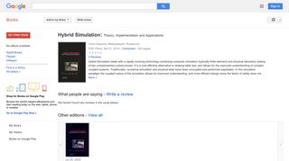 
                            12. Hybrid Simulation: Theory, Implementation and Applications