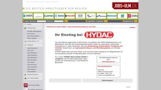 
                            13. HYDAC Drive Center GmbH - Jobs, Stellenangebote ... - Jobs-Ulm.de