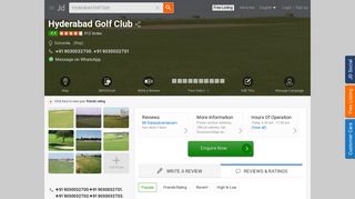 
                            10. Hyderabad Golf Club, Golconda - Sports Clubs in Hyderabad - Justdial