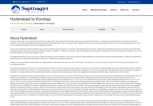 
                            10. Hyderabad to Kondapi ONLINE BUS TICKETS ... - Sapthagiri Travels