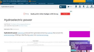 
                            12. hydroelectric power | Definition & Facts | Britannica.com