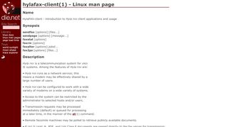 
                            9. hylafax-client(1) - Linux man page