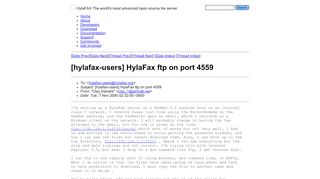 
                            5. [hylafax-users] HylaFax ftp on port 4559