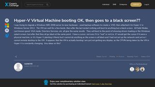 
                            8. Hyper-V Virtual Machine booting OK, then goes to a black screen??