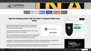 
                            11. Hyperion exchange partners with Interstellar to integrate Stellar-based ...