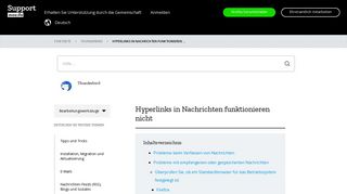 
                            4. Hyperlinks in Nachrichten funktionieren nicht | Hilfe ... - Mozilla Support