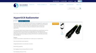 
                            12. HyperOCR Radiometer | Sea-Bird Scientific - Overview | Sea-Bird