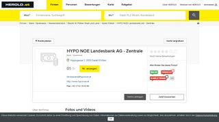 
                            8. HYPO NOE Landesbank AG - Zentrale in 3100 Sankt Pölten ... - Herold