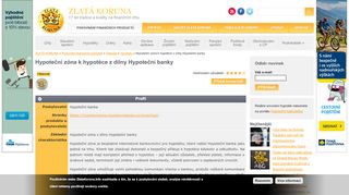 
                            10. Hypoteční zóna k hypotéce z dílny Hypoteční banky | Zlatá Koruna