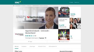 
                            10. HypoVereinsbank – UniCredit - Deutschland als Arbeitgeber | XING ...