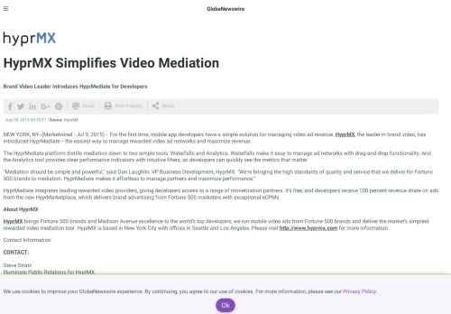 
                            8. HyprMX Simplifies Video Mediation - Marketwired
