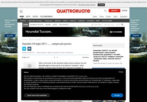 
                            6. Hyundai i10 login 2017.......sempre più povera - Forum di Quattroruote