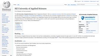 
                            12. HZ University of Applied Sciences - Wikipedia
