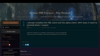 
                            3. I already installed the PBE client and the alpha client. WHY does it ...