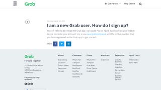 
                            6. I am a new Grab user. How do I sign up? | Grab PH