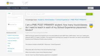 
                            6. I am a PME POST PRIMARY student; how many hours/classes do I ...