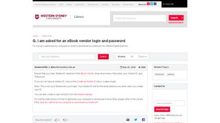 
                            10. I am asked for an eBook vendor login and password - ...