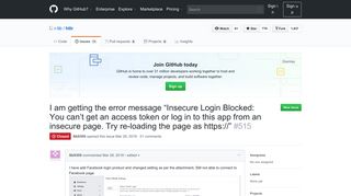 
                            12. I am getting the error message “Insecure Login Blocked: You can't ...