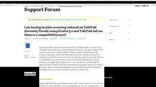 
                            10. I am having trouble accessing webmail on TalkTalk (formerly Tiscali ...