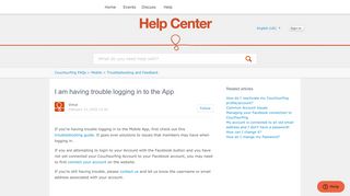 
                            1. I am having trouble logging in to the App – Couchsurfing FAQs