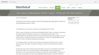 
                            11. I am new to Blackbaud Smart Tuition. What are the next steps ...