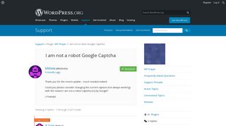 
                            1. I am not a robot Google Captcha | WordPress.org