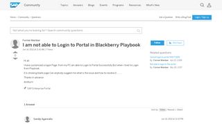 
                            12. I am not able to Login to Portal in Blackberry Playbook - archive SAP