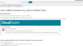 
                            9. I am unable to access my units on Deakin Sync