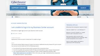 
                            10. I am unable to log in to my Business Center account