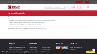 
                            5. I am unable to Login? - Online Charity & Non Profit ... - iDonate.ie