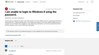 
                            9. I am unable to login to Windows 8 using the password. - Microsoft ...