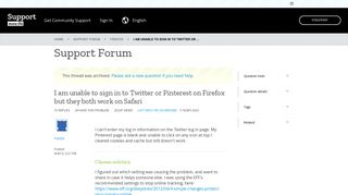 
                            9. I am unable to sign in to Twitter or Pinterest on Firefox but they both ...