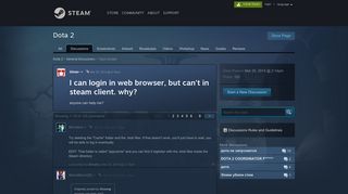 
                            2. I can login in web browser, but can't in steam client. why? :: Dota 2 ...