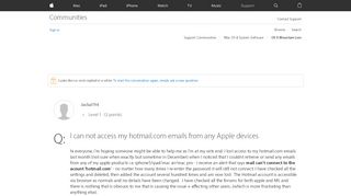 
                            9. I can not access my hotmail.com emails fr… - Apple Community ...