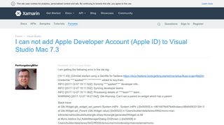 
                            12. I can not add Apple Developer Account (Apple ID) to Visual Studio ...