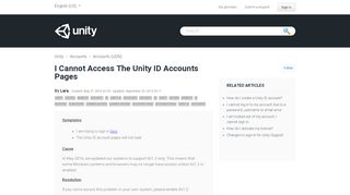 
                            6. I cannot access the Unity ID accounts pages – Unity
