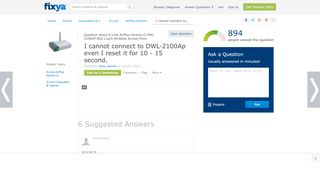 
                            11. I cannot connect to DWL-2100Ap even I reset it. - Fixya