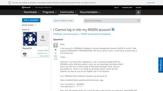 
                            5. I Cannot log in into my MSDN account - Microsoft