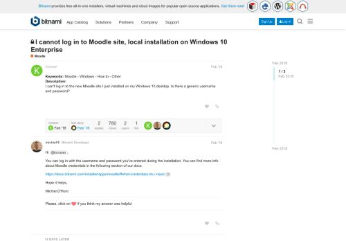 I cannot log in to Moodle site, local installation on Windows 10 ...