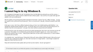 
                            7. I cannot log in to my Windows 8. - Microsoft Community