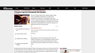 
                            10. I Cannot Log Into Facebook Via Chrome | Chron.com