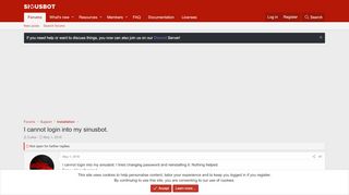
                            1. I cannot login into my sinusbot. | SinusBot Forums