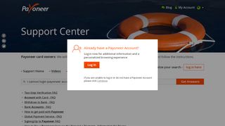 
                            4. i cannot login payoneer account - Find Answers - Service