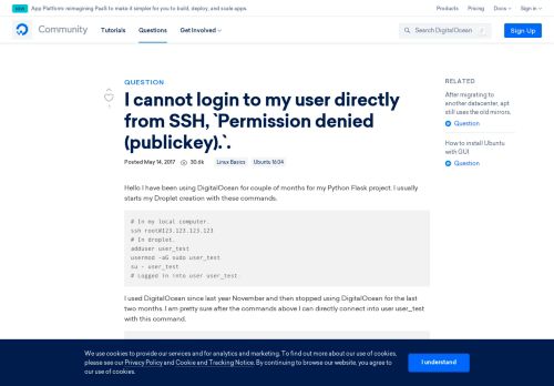 
                            7. I cannot login to my user directly from SSH, `Permission denied ...