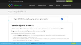 
                            3. I cannot login to Webmail - InfinityFree